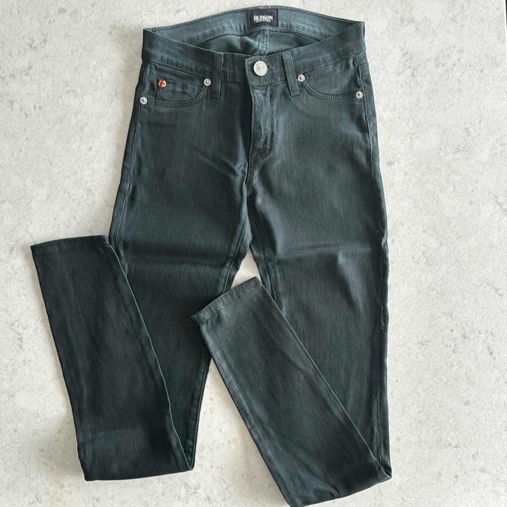 Hudson size 24 waxy green pants